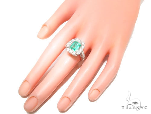 Artemis Diamond Emerald Ring 41657 - Image 8