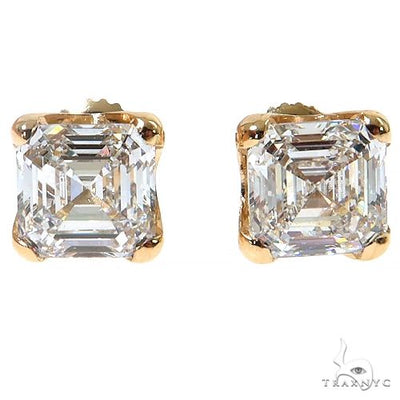 Asscher Cut Diamond Earrings 68695 - Image 1
