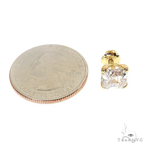 Asscher Cut Diamond Earrings 68695 - Image 4