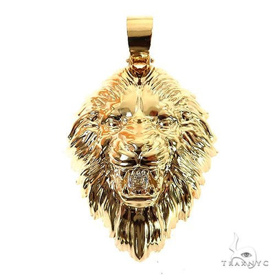 Asscher Cut Diamond Lion Head Pendant 68955 - Image 1