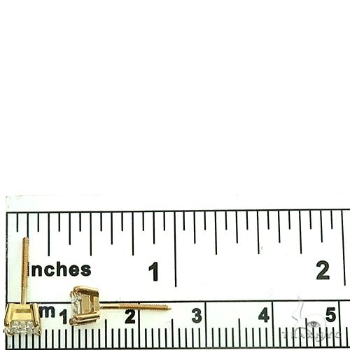 Asscher Cut Diamond Stud Earrings 66405 - Image 5