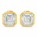 Asscher Bezel Studs Earrings 71625