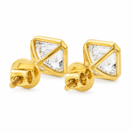 Asscher Bezel Studs Earrings 71625