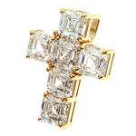 Asscher Cut Diamond Cross Pendant 69715