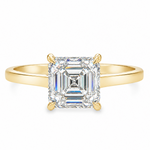 Asscher Diamond Solitaire Engagement Ring 71593