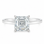 Asscher Diamond Solitaire Engagement Ring 71593