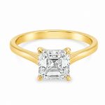 Asscher Diamond Solitaire Engagement Ring 71593