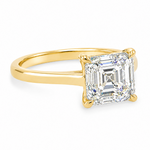 Asscher Diamond Solitaire Engagement Ring 71593