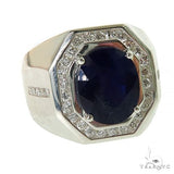 Azure Majesty Oval Sapphire Ring .925 Silver 69622