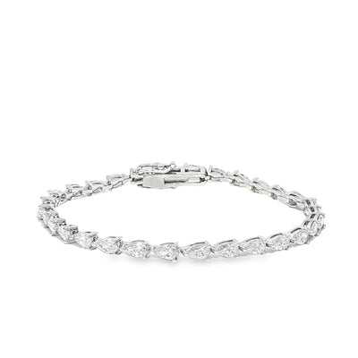 Pear Cut Diamond Tennis Bracelet 71111