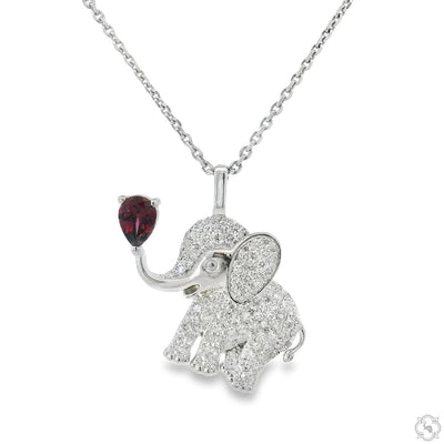 Baby Elephant Lab-Grown Diamond Pendant