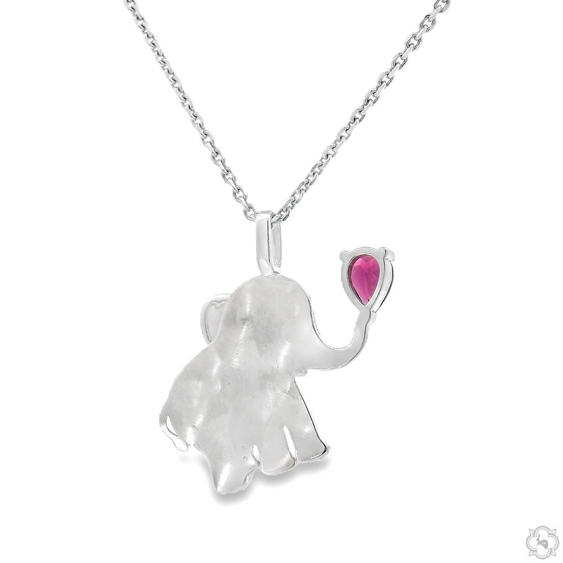 Baby Elephant Lab-Grown Diamond Pendant, photo 5 of 8