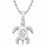Baby Turtle Opal shell  Pendant & Moon cut Chain Set 71779