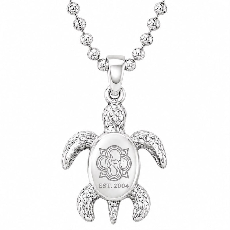 Baby Turtle Opal shell  Pendant & Moon cut Chain Set 71779