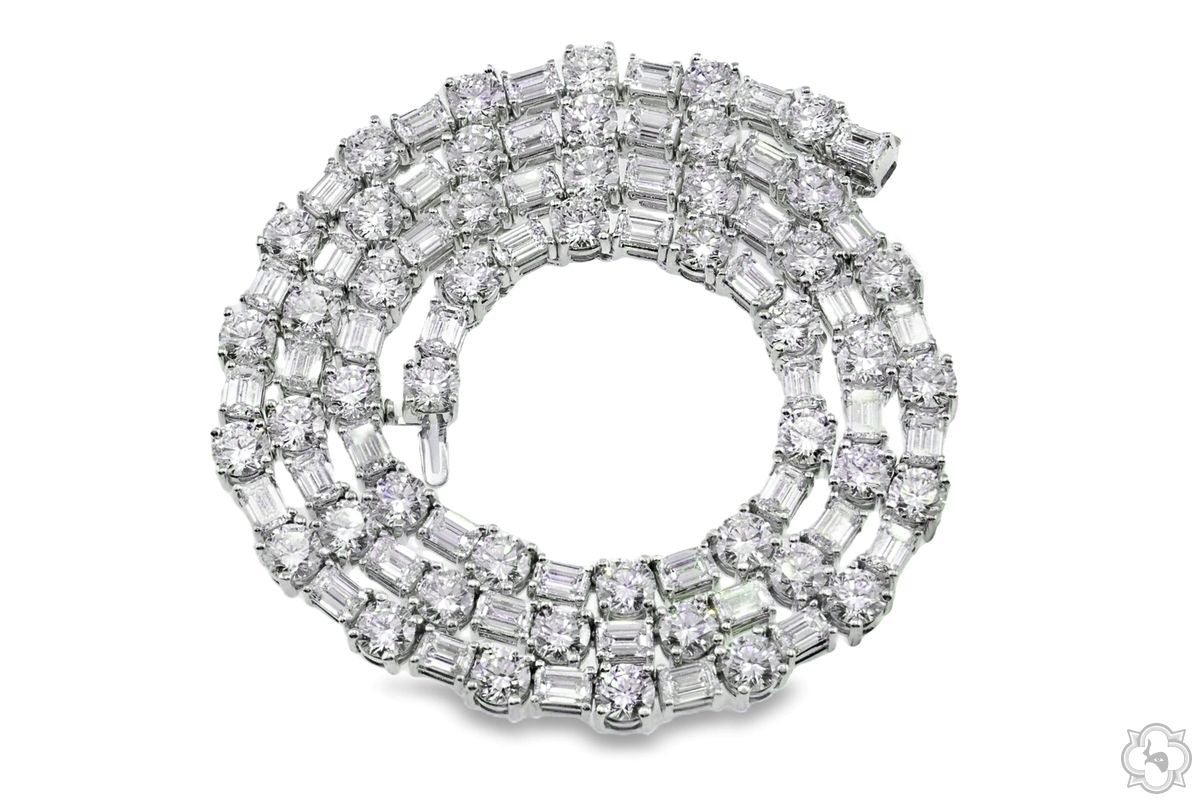 Baguette Beam Tennis Chain 70687 | TraxNYC