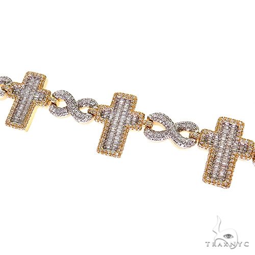 Baguette Diamond Cross Bracelet 69704 - Image 3