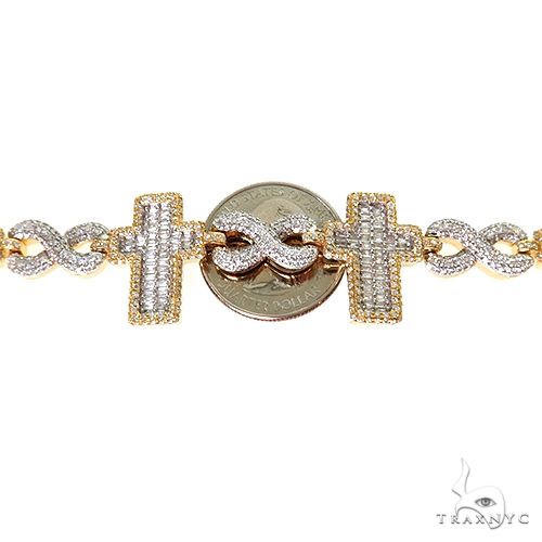 Baguette Diamond Cross Bracelet 69704 - Image 4