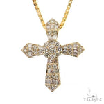 Baguette Diamond Cross Pendant Set 68630 - Image 1