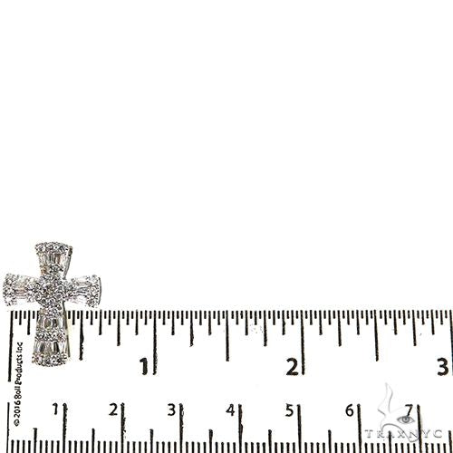 Baguette Diamond Cross Pendant Set 68632 | TraxNYC
