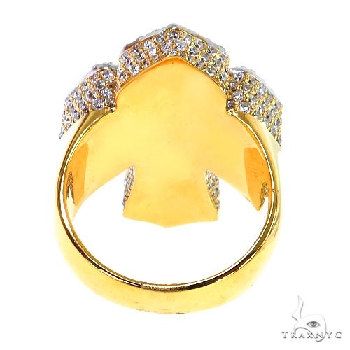 14K Gold Baguette Diamond Cross Ring, photo 4 of 6