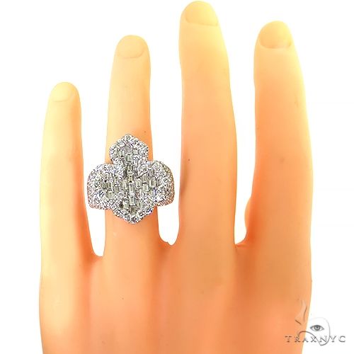 14K Gold Baguette Diamond Cross Ring, photo 6 of 6