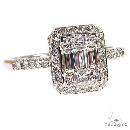 Baguette Diamond Engagement Ring 68624 - Image 2