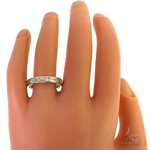 14K Gold Baguette Diamond Eternity Wedding Band, photo 5 of 5