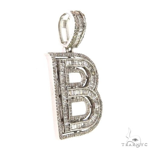 Baguette Diamond Initial Pendant 68998 - Image 2
