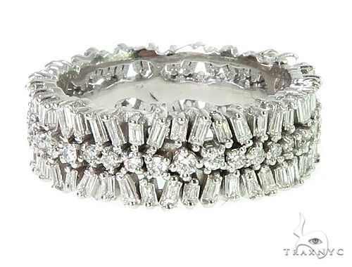 Baguette and Round Diamond Eternity Ring 66307 - Image 2