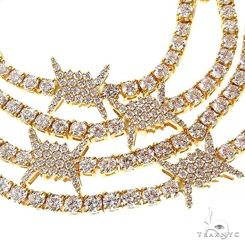 Barbed Wire Diamond Tennis Chain 69705 | TraxNYC