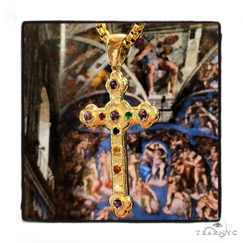 Basilica Diamond Gemstone Cross Crucifix 40809 - Image 3