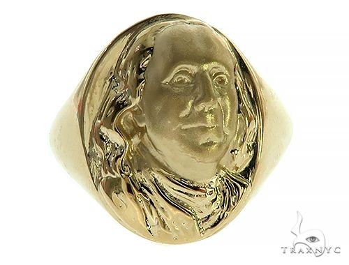 Benjamin Franklin Gold Ring 49780 - Image 2