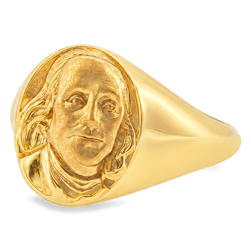 Benjamin Franklin 14K Gold Ring, view 5