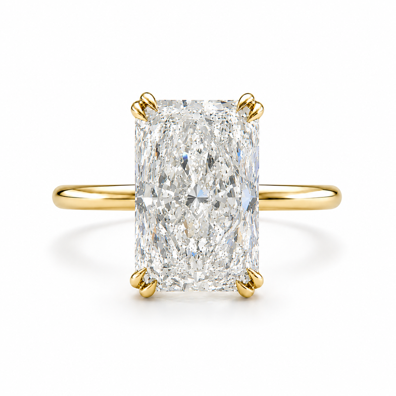 Beverly Radiant Hidden Halo Engagement Ring 71639