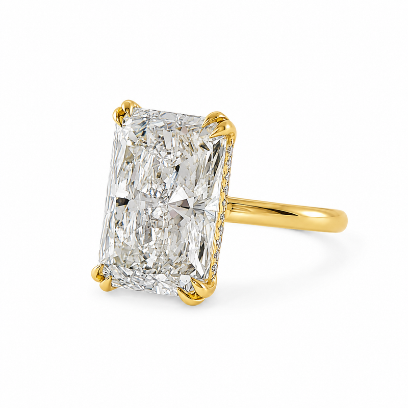 Beverly Radiant Hidden Halo Engagement Ring 71639