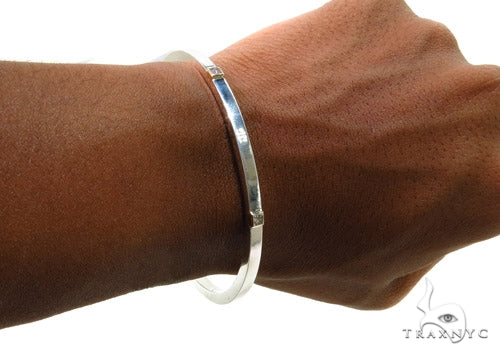 Bezel Diamond Bangle Bracelet 37321 - Image 9