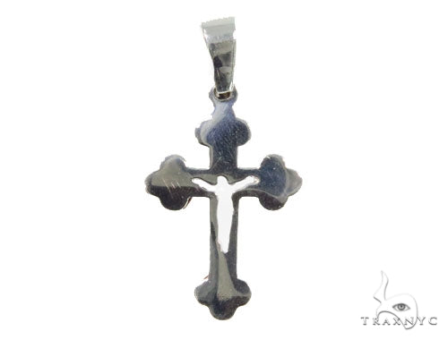 10K Gold Bezel Diamond Cross Crucifix, photo 4 of 7
