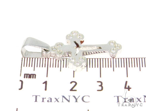 10K Gold Bezel Diamond Cross Crucifix, photo 7 of 7