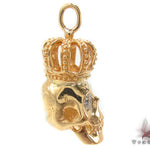 Bezel Diamond Crown Skull Pendant 34380 - Image 5