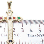 Bezel Diamond Gemstone Cross Crucifix 41193 - Image 5
