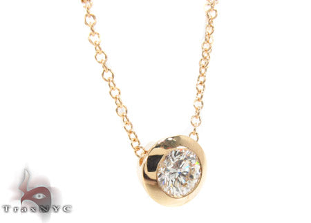 Bezel Diamond Necklace 33414 - Image 2