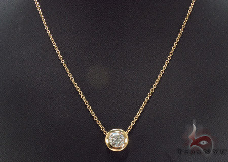 Bezel Diamond Necklace 33414 - Image 3