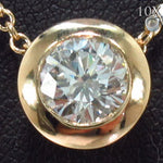 Bezel Diamond Necklace 33414 - Image 4