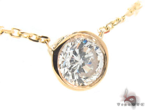 Bezel Diamond Necklace 34422 - Image 3