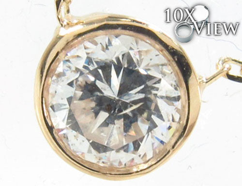 Bezel Diamond Necklace 34422 - Image 4