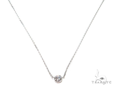 Bezel Diamond Necklace 40924 - Image 1