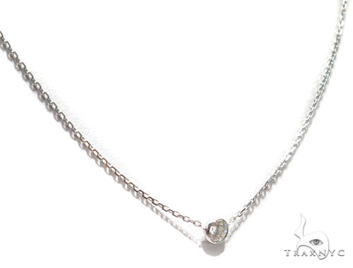 Bezel Diamond Necklace 40924 - Image 4