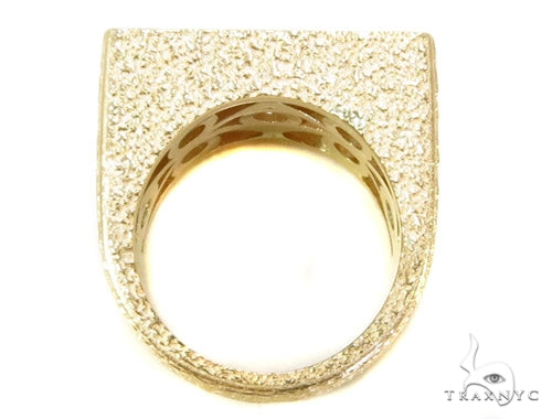 14K Gold Bezel Custom Diamond Pinky Ring, photo 8 of 10