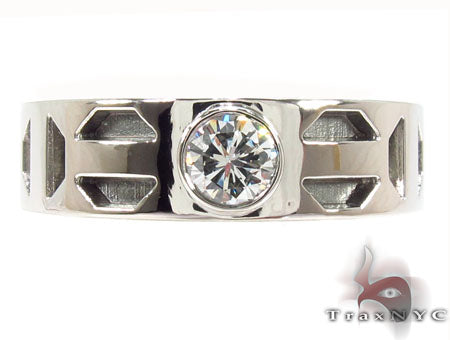 Bezel Diamond Platinum Ring, photo 2 of 7