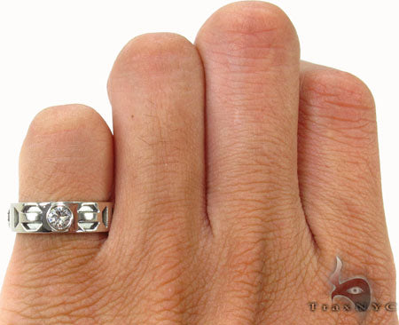 Bezel Diamond Platinum Ring, photo 7 of 7
